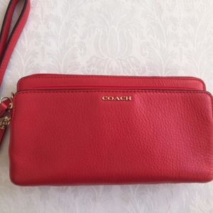 Coach Soft Leather Wristlet Wallet